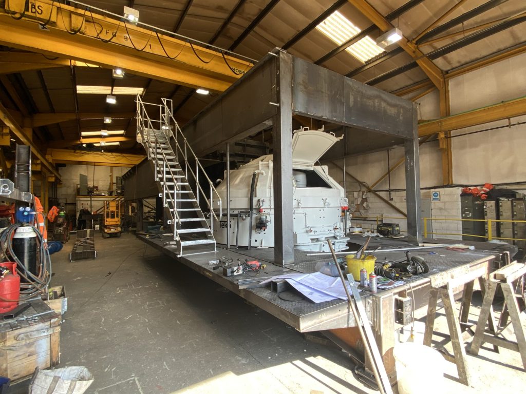 Main Plant Body being stripped ready for painting